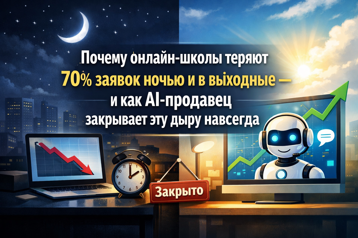    Почему онлайн-школы теряют 70% заявок ночью и в выходные — и как AI-продавец закрывает эту дыру навсегда Никита Титов