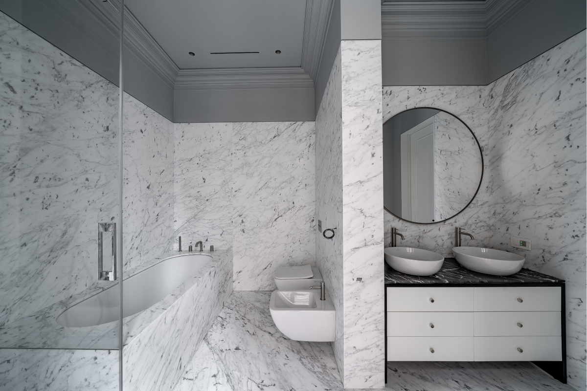 Клубный дом Bunin: интерьер с отделкой натуральным камнем от INCOM STONE