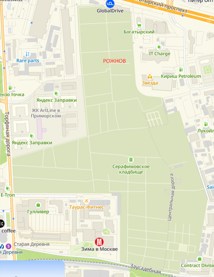 Место могилы Александра Рожнова