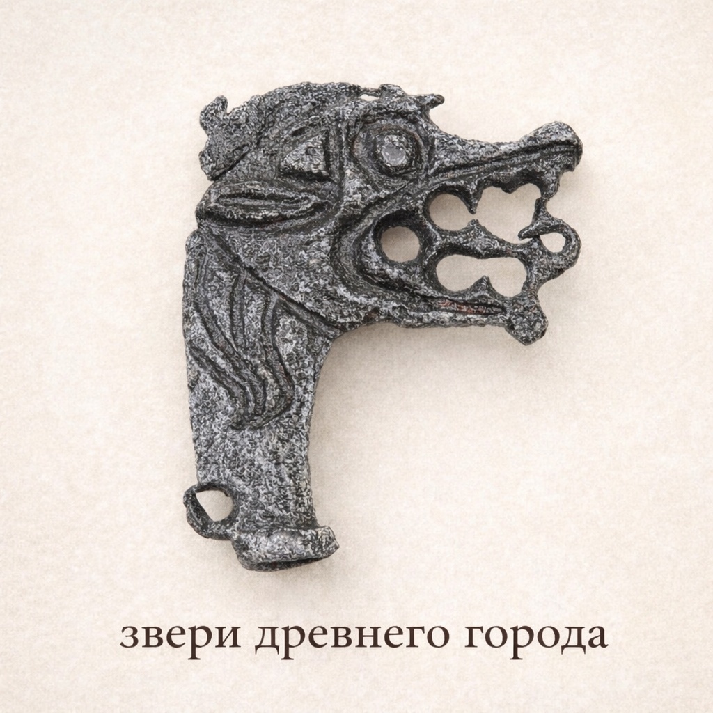 На фото — навершие в виде головы дракона X века, найденное на Рюриковом городище Новгородской археологической экспедицией в 1965–1975 годах.