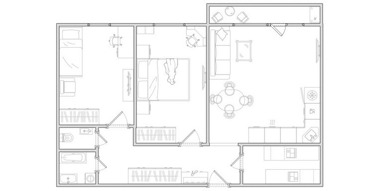 Планировка квартиры евротрешка
