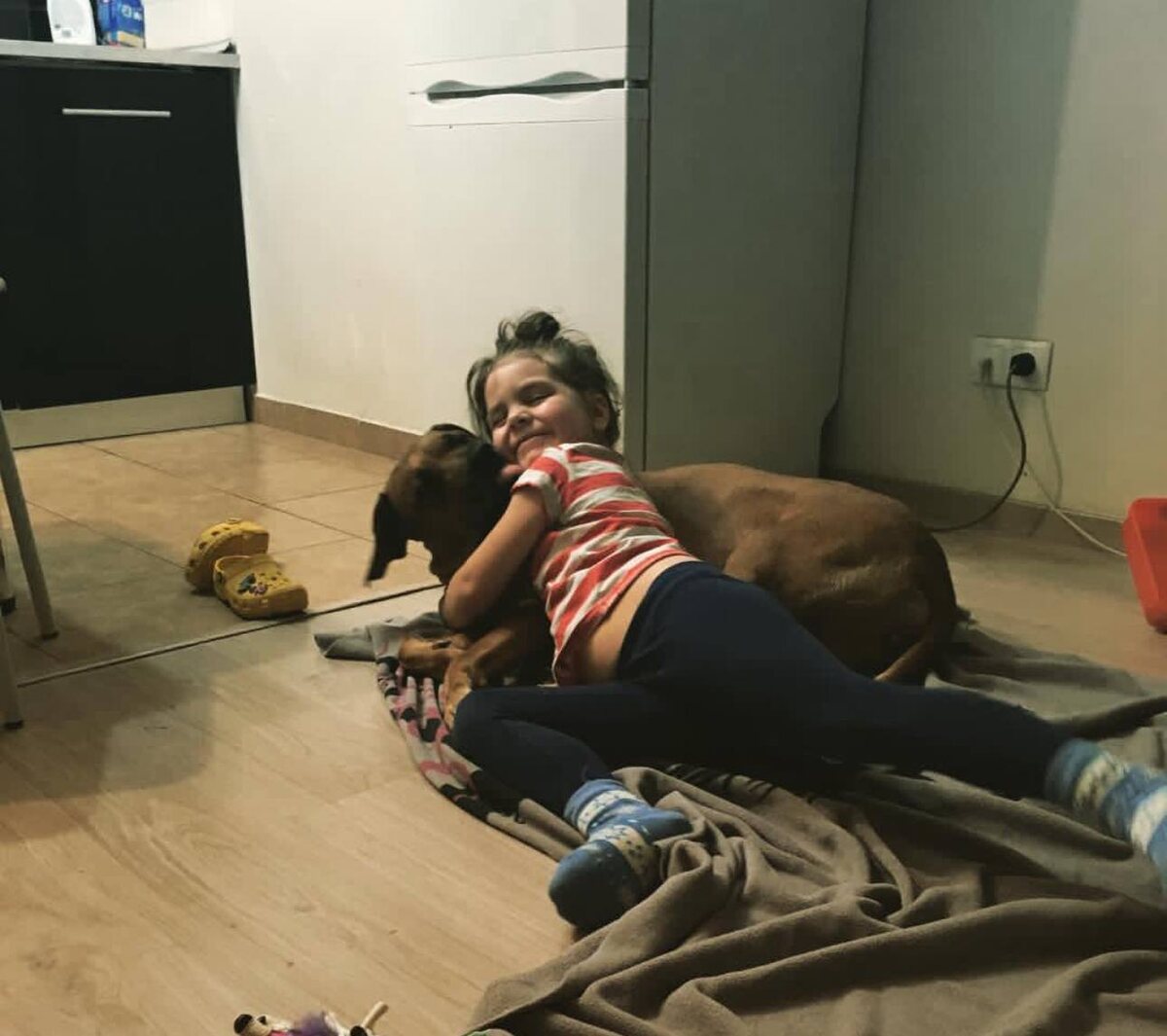 Дочка с Сакурой, в квартире которую снимали