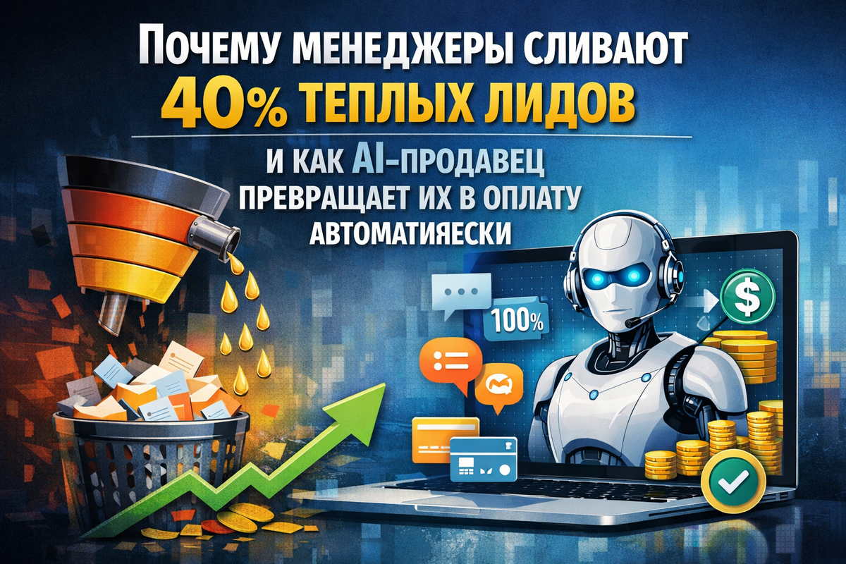    Почему менеджеры сливают 40% теплых лидов и как AI-продавец превращает их в оплату автоматически Никита Титов