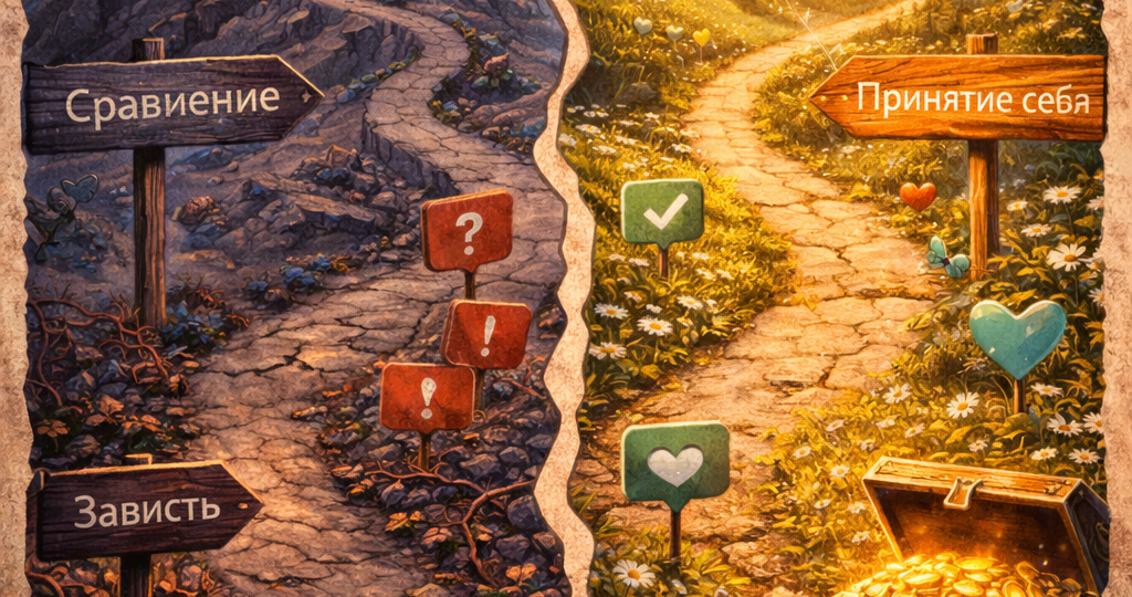 Всё еще сравниваешь себя с другими? Хватит гнаться за чужим успехом — у тебя свой маршрут