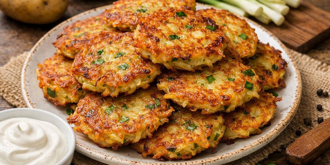 Картофельные драники с зелёным луком — простая КЛАССИКА, от которой невозможно оторваться