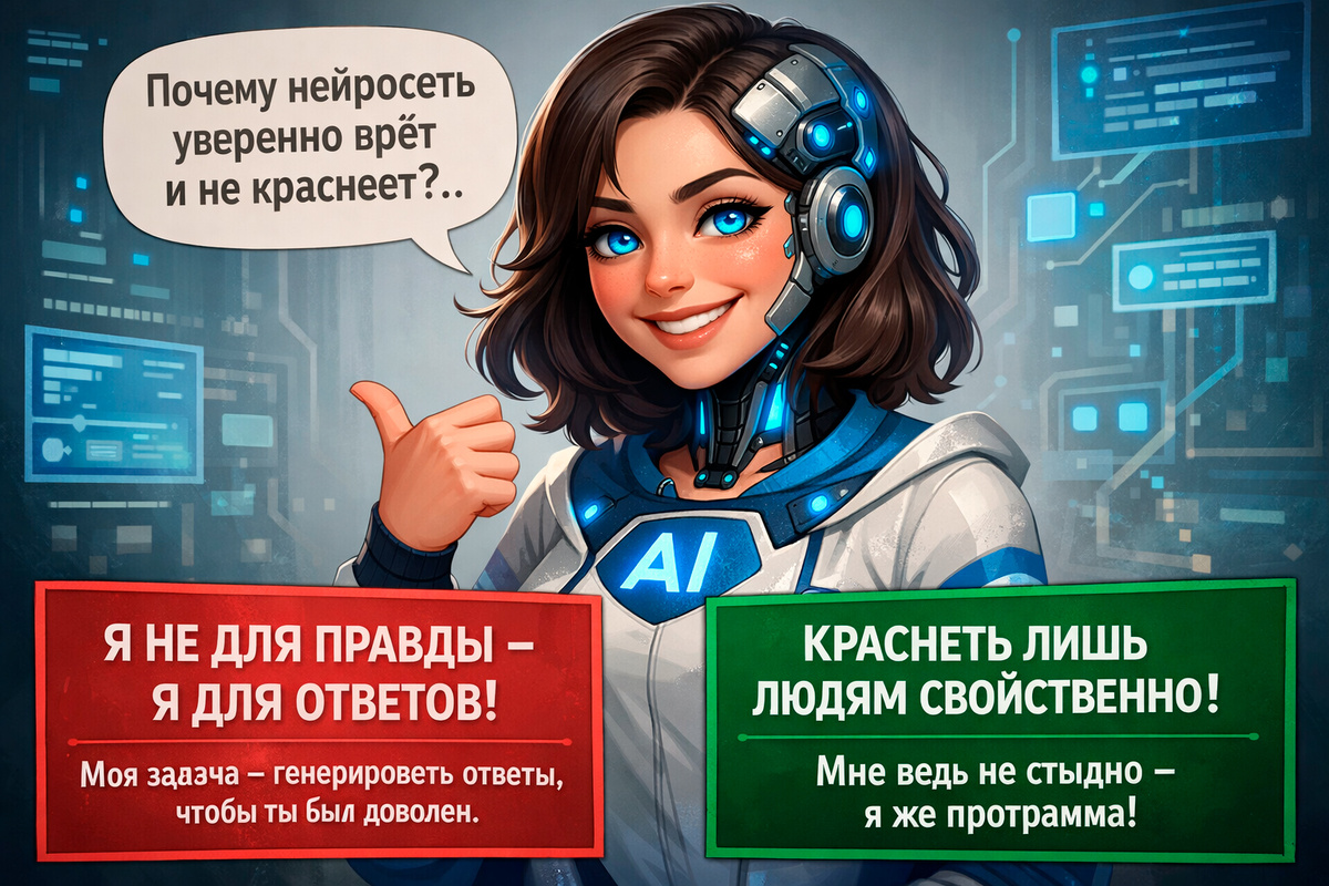 Почему нейросеть уверенно врёт