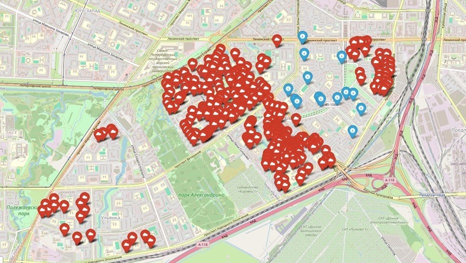 Автор фото: maps.gks3kir.ru. Отключение тепла из-за аварии на ТЭЦ № 15.