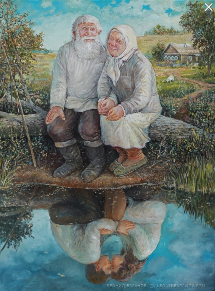 © Леонид Баранов. У реки. Холст, масло. 