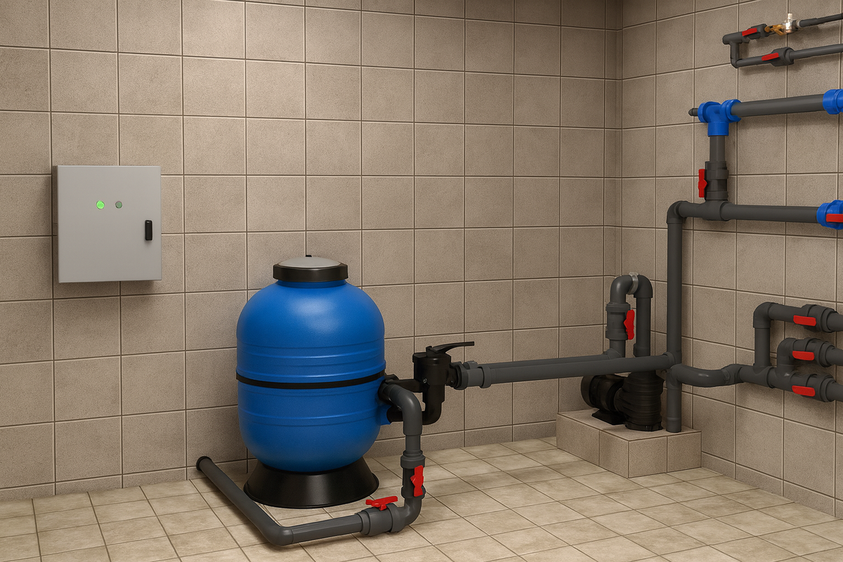 Система фильтрации фонтана, фото