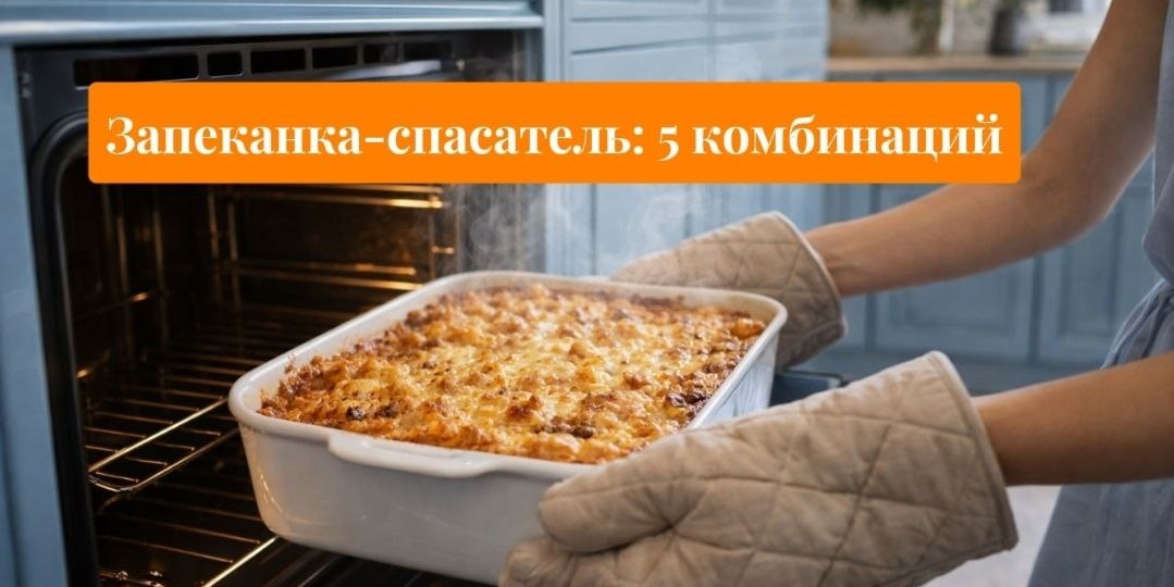 Запеканка-спасатель: 5 комбинаций “всё смешал — и в духовку” (когда сил мало, а вкусно хочется)