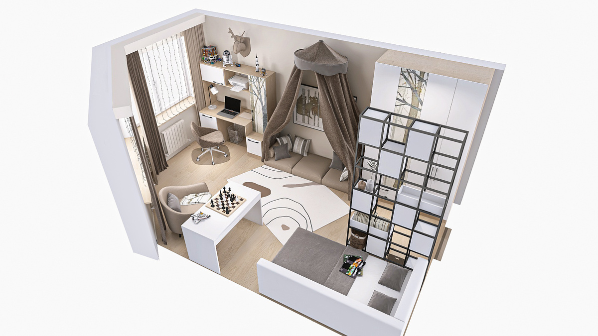 Детская для школьника. Общий вид. 