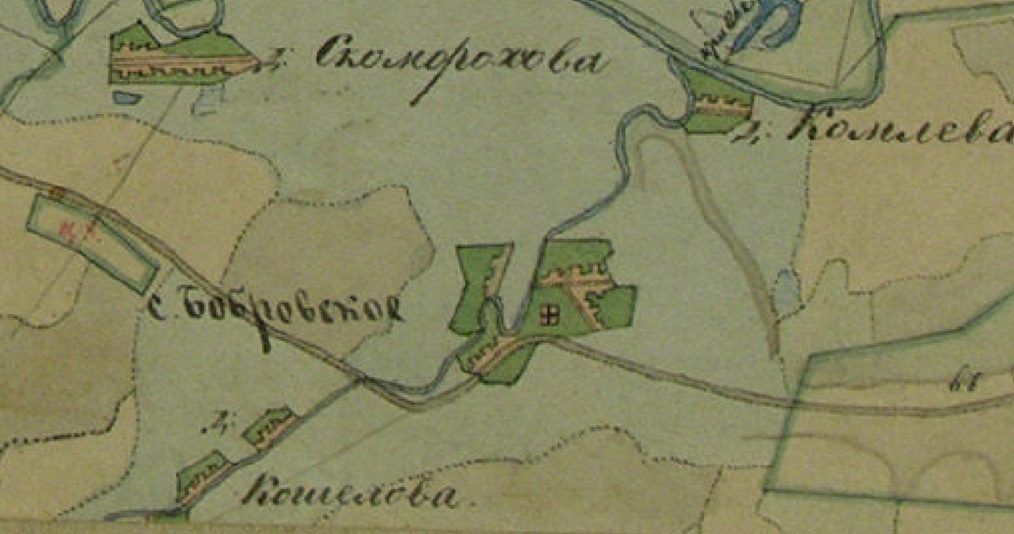 Фрагмент Плана Генерального Межевания Екатерины II.