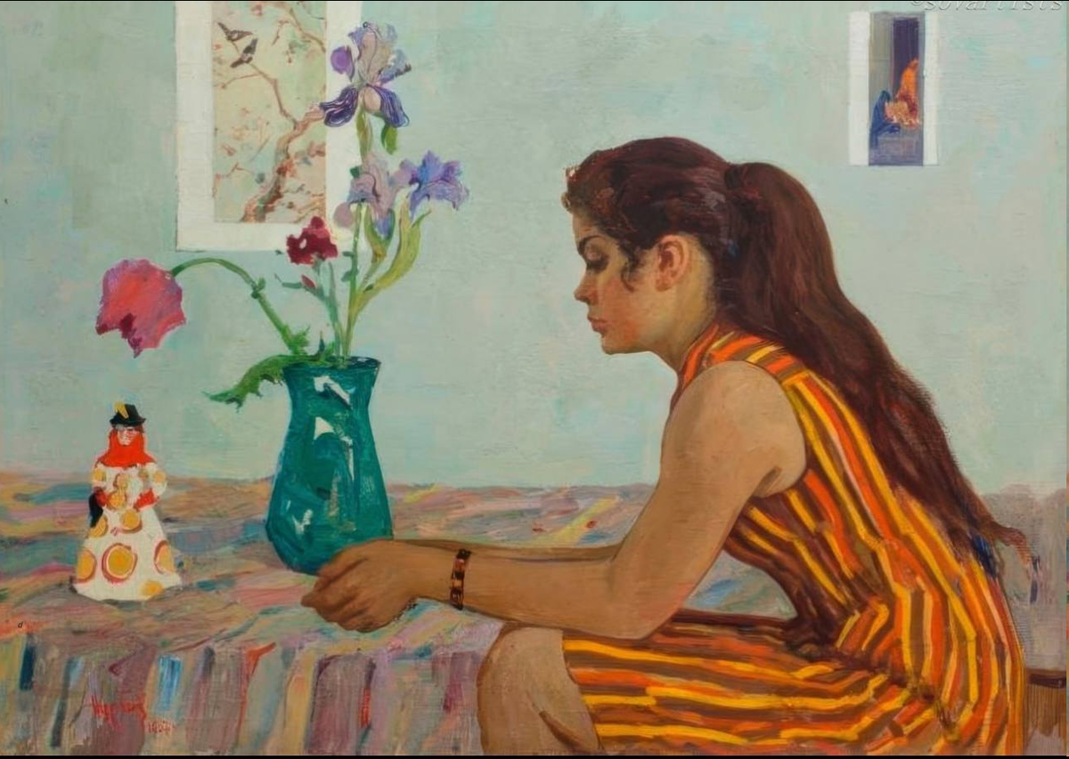 Рашит Нурмухаметов. «Портрет Тани-студентки». 1967