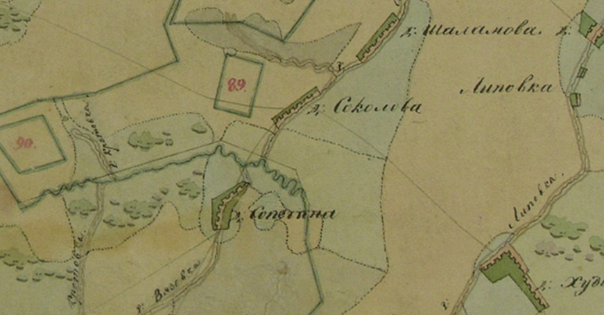 Фрагмент Плана Генерального Межевания Екатерины II.