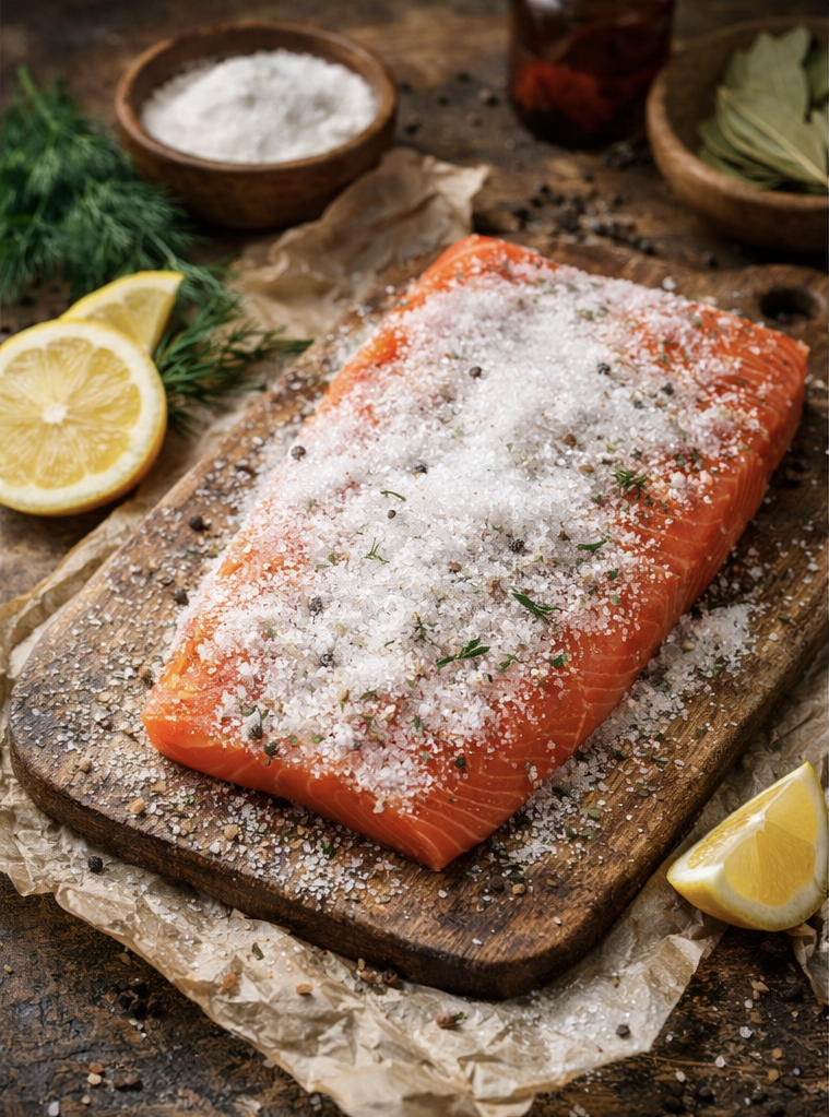 Солим и добавляем специи