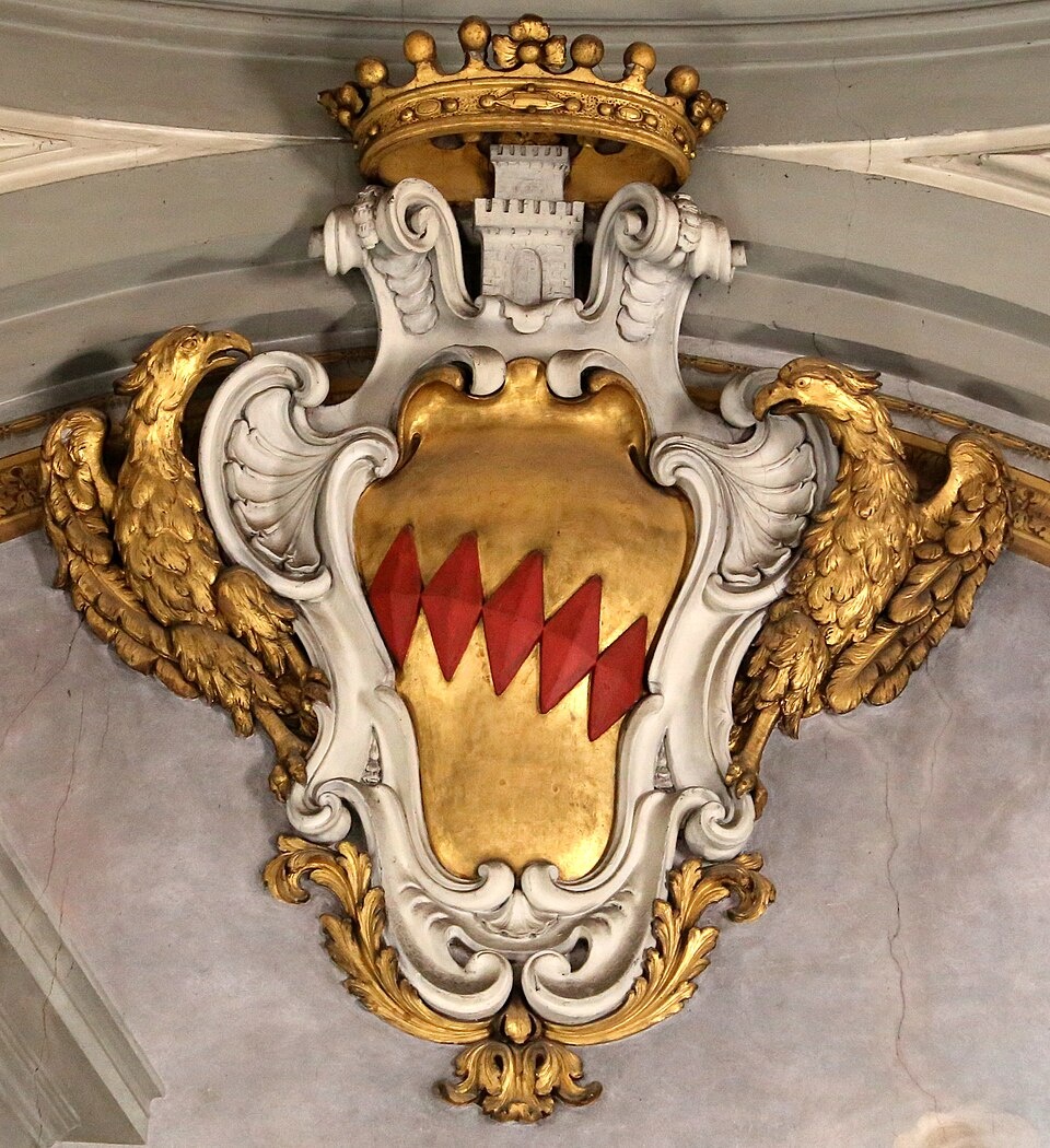 Герб дома Барди в церкви Оньиссанти, Флоренция.