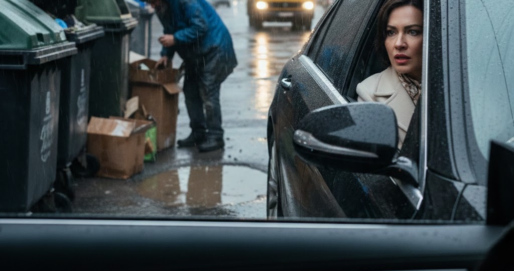 Она ехала на дорогой машине и увидела у мусорных баков бомжа. Она узнала в опустившемся бродяге своего первого мужа, и решилась.