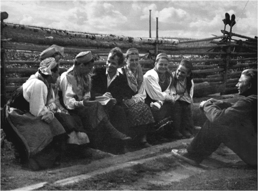 Дмитрий Балашов фольклорист в экспедиции