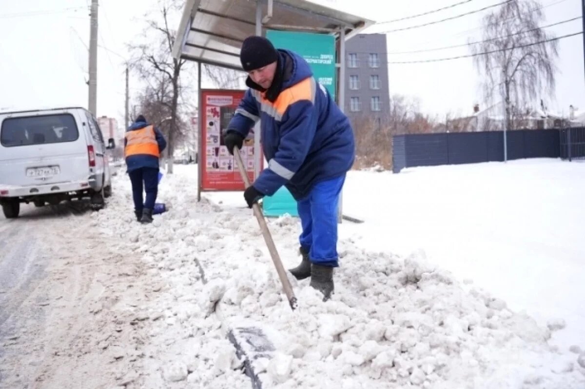    Мэр Ульяновска поблагодарил дворников, работающих в снегопад и морозы