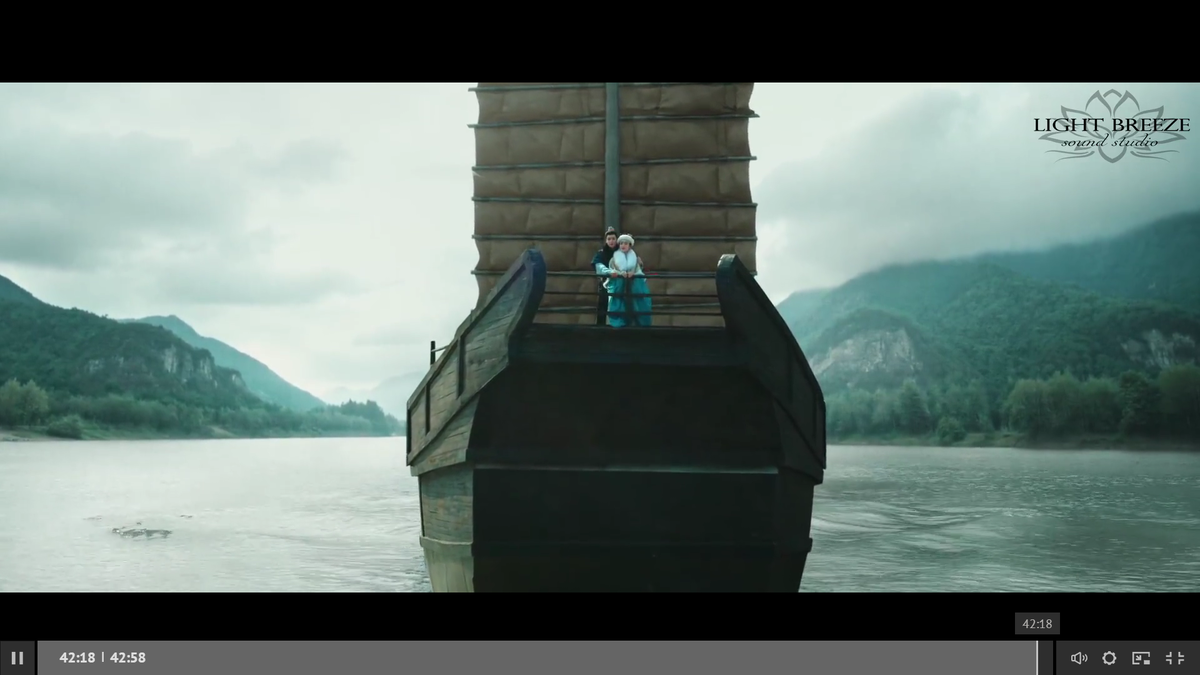 Гулиначжа и Хоу Минхао уплывают в закат