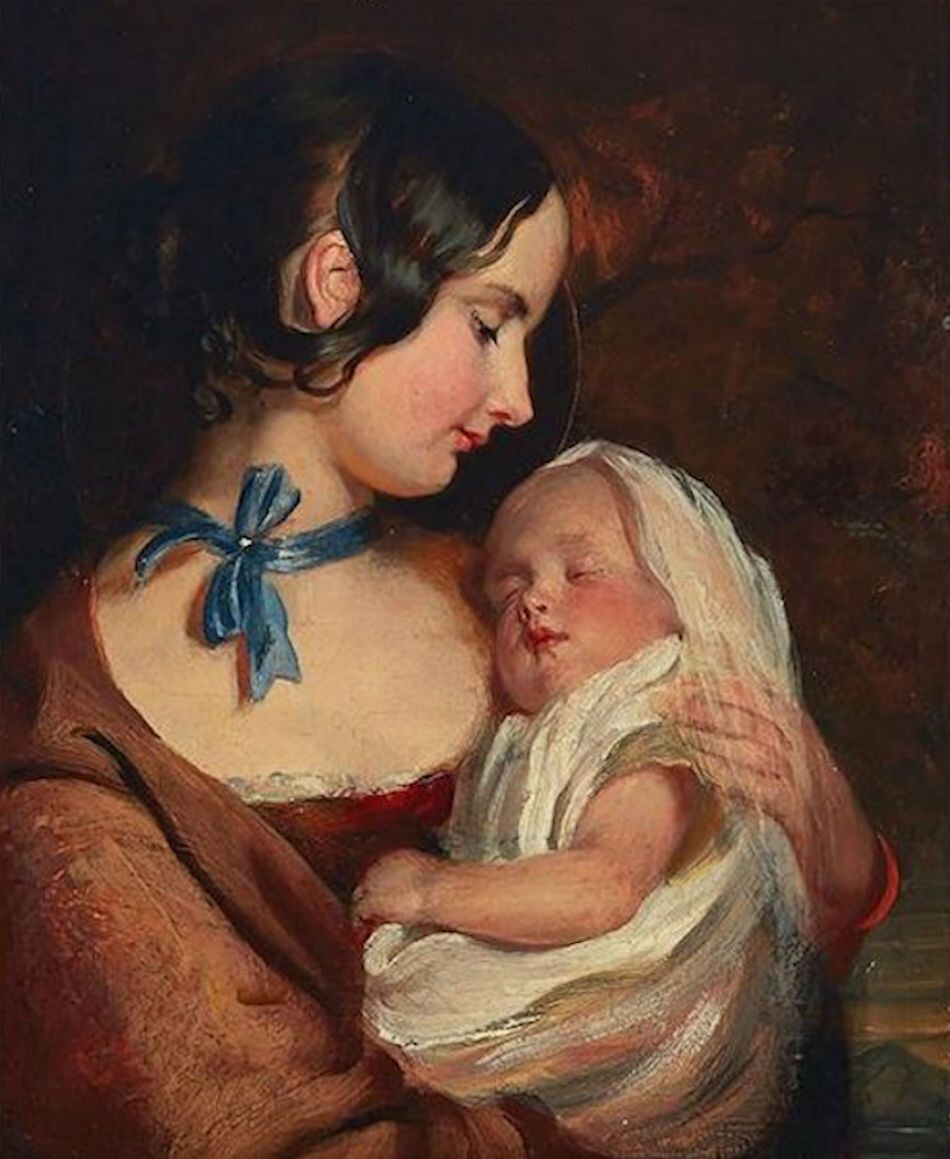 "Мать с ребенком", худ. Фридрих фон Амерлинг