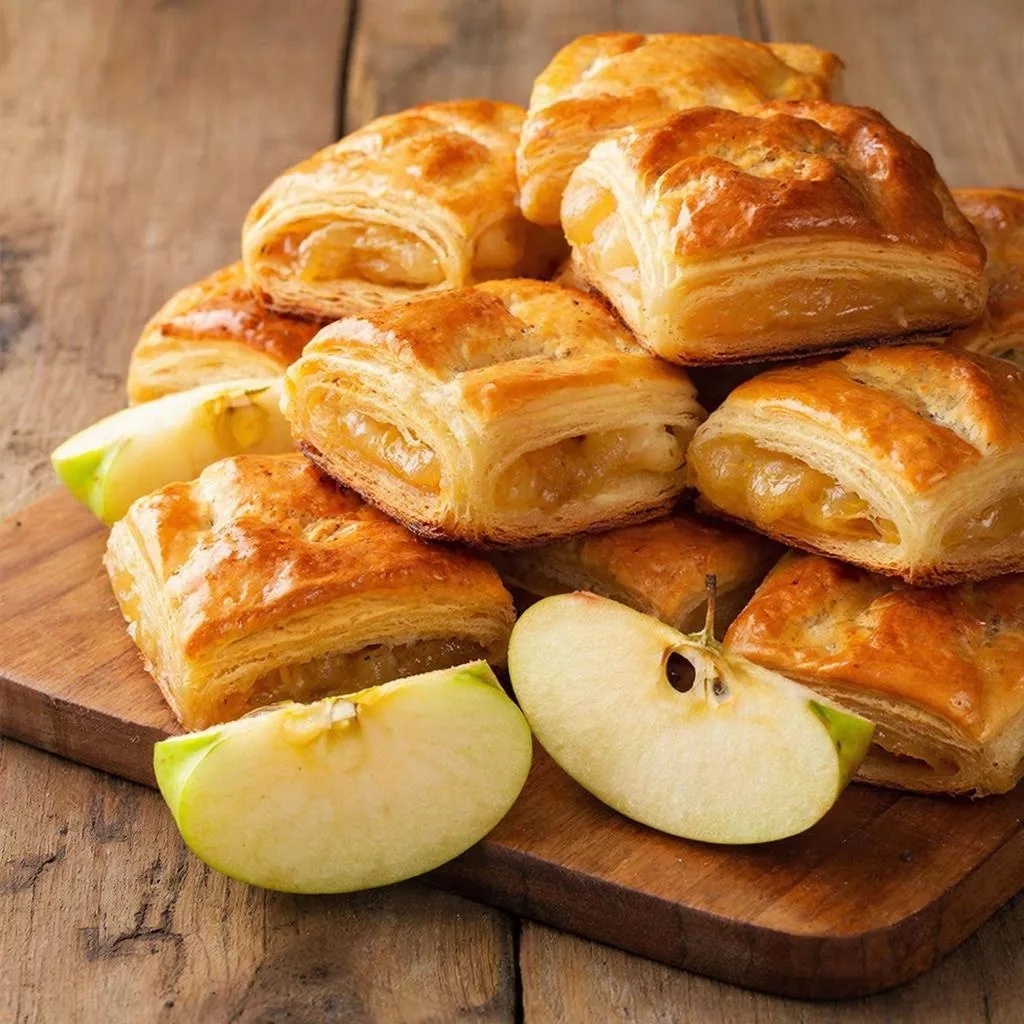 Слойки с яблоком