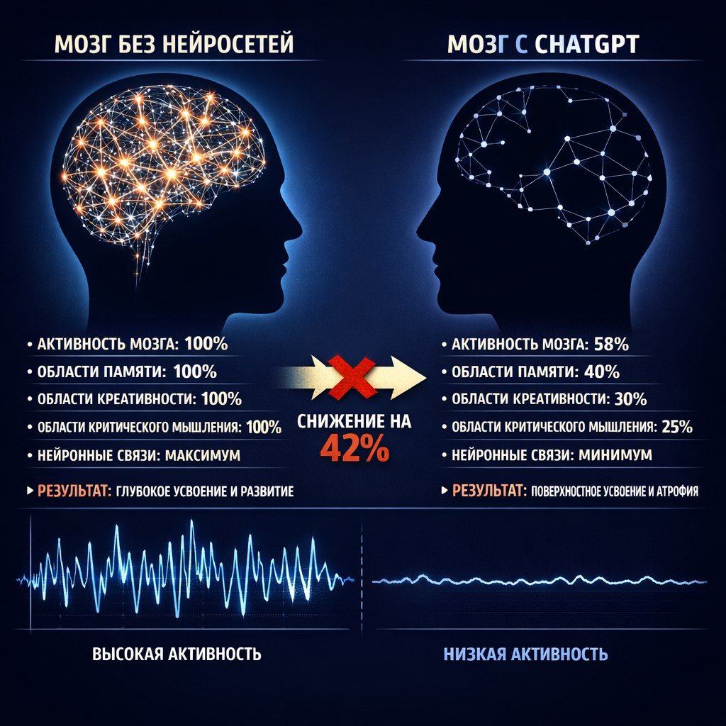 МОЗГ БЕЗ ИИ И С ИИ