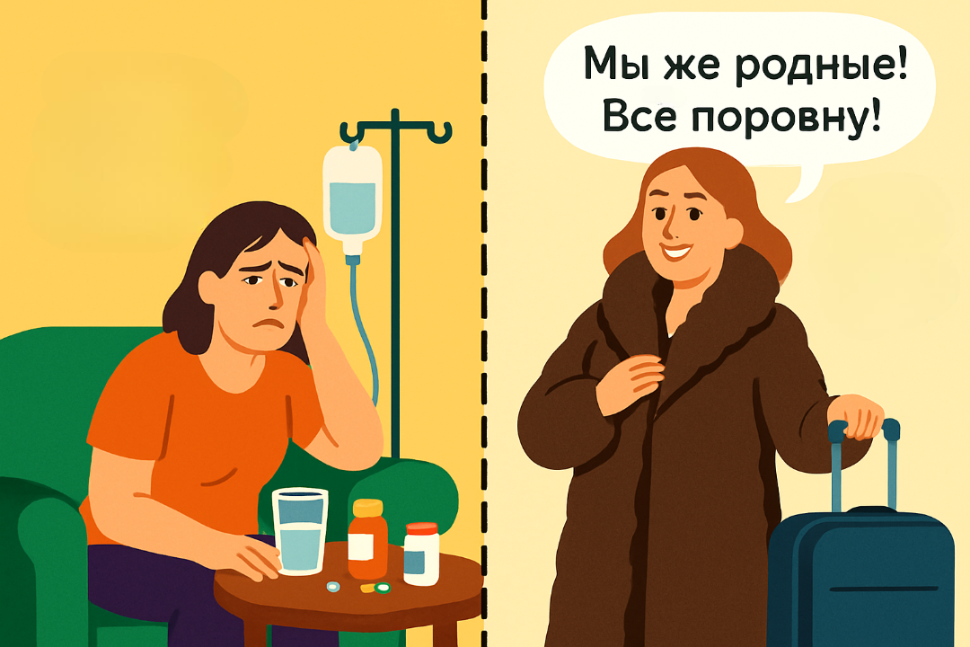 Я ухаживала за мамой 10 лет. Потеряла здоровье, работу, личную жизнь.
Сестра не звонила годами. А теперь нотариус говорит: «Вы равные наследники. Делите пополам». Я в ярости. Неужели закон не видит разницы?