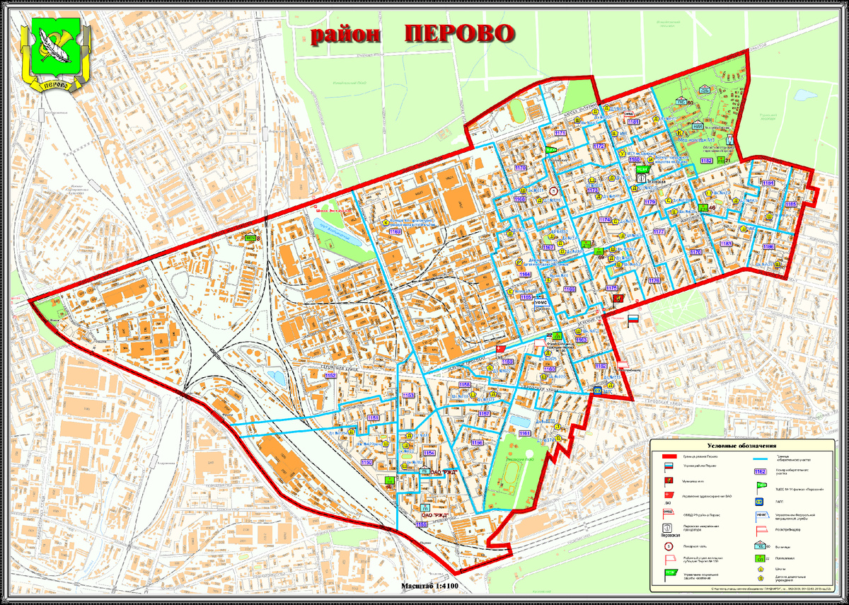 Карта района Перово
