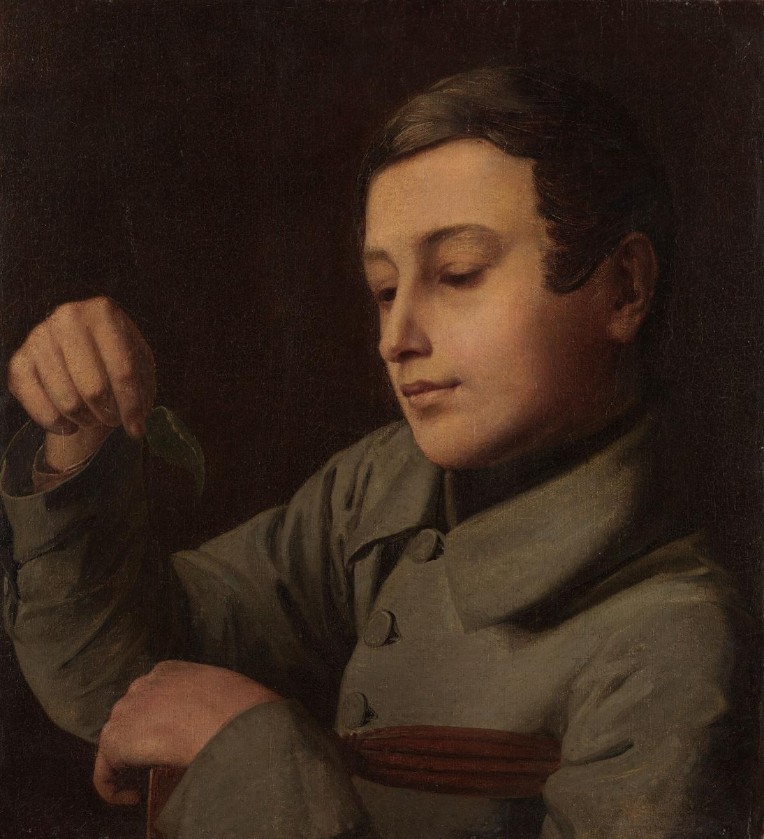 Мальчик с листком, автор А. Ступин (1830–40-е гг.)