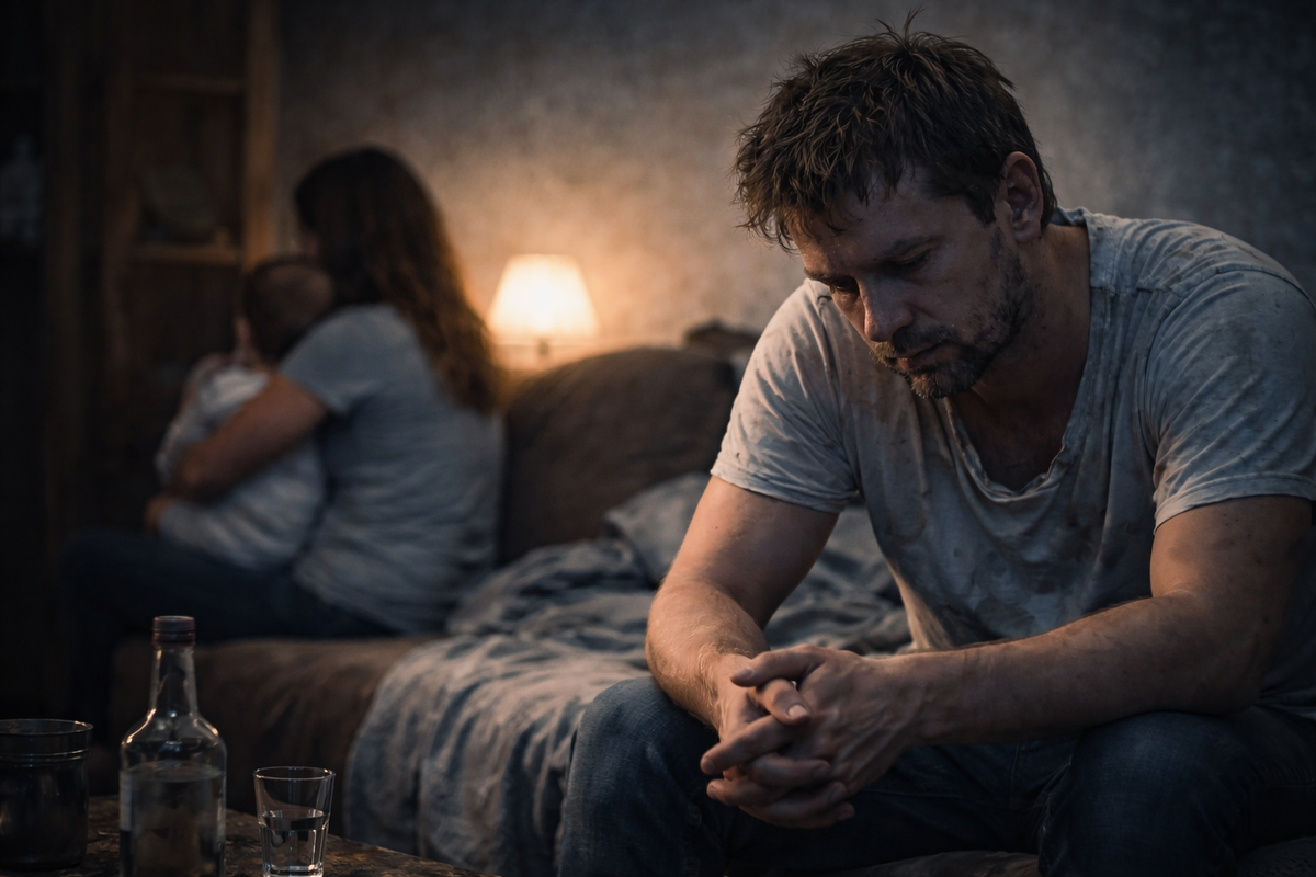 У алкогольной зависимости высокий риск разрушенной семьи.