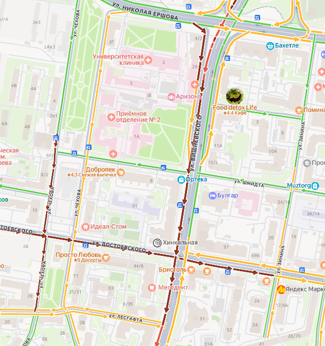 Скриншот Яндекс Карты.