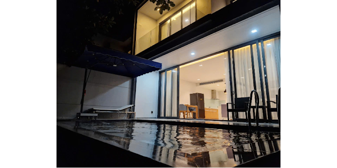 Poolside Terrace with Direct Living Room Access
