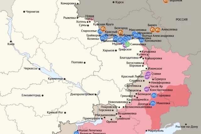    Карта боевых действий в зоне СВО на 23 января 2026 года