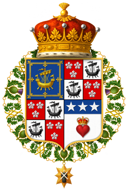 Герб Джорджа Гамильтона, 1-й графа Оркни(1698-1737)