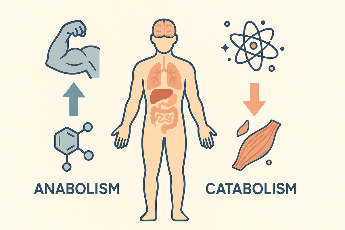 Две стороны одной медали: тело постоянно балансирует между созиданием (анаболизм) и получением энергии (катаболизм)