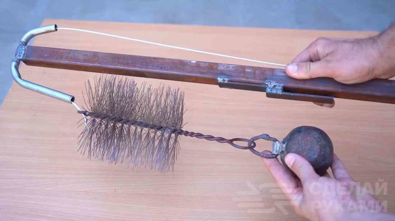 Самодельное приспособление для чистки дымохода