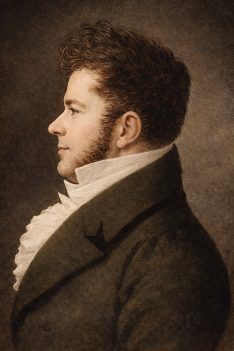 Портрет Стендаля в молодости