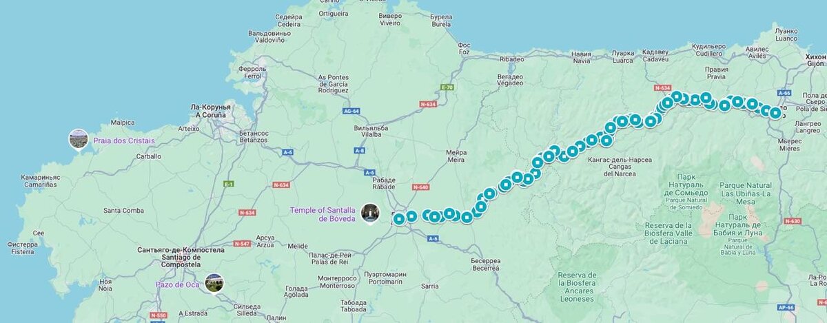 Как я составляла маршрут на карте. Где остановиться в каких Альберго.
