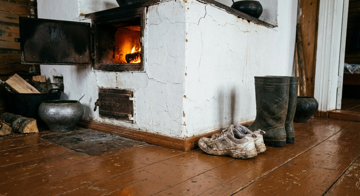 «Каждый вечер я ставила их к печке сушиться, а утром надевала снова – сухие, тёплые, пахнущие дымом».