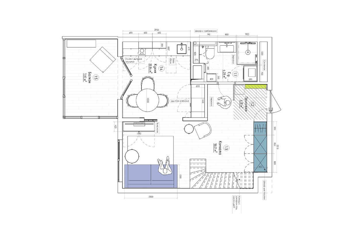 Планировка первого яруса