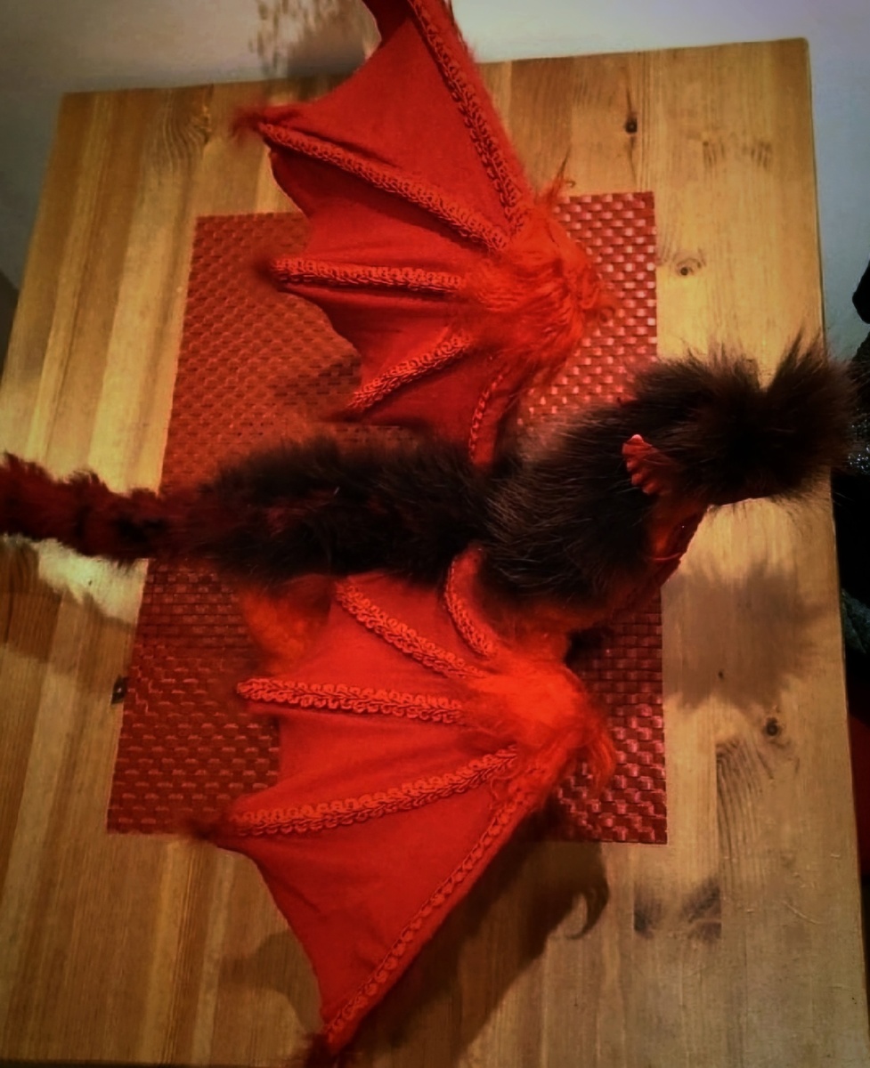 заказной дракон, расшитый декоративным шнуром