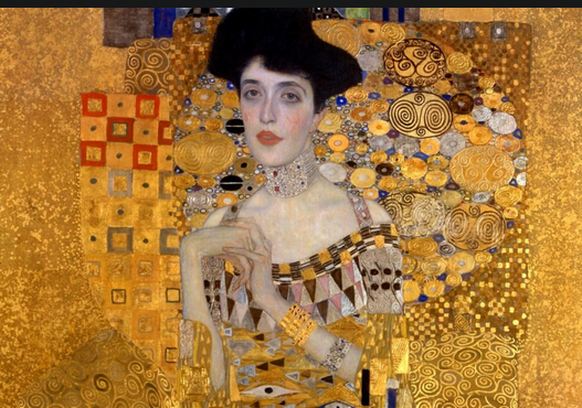 Густав Климт. "Золотая Адель", фрагмент картины