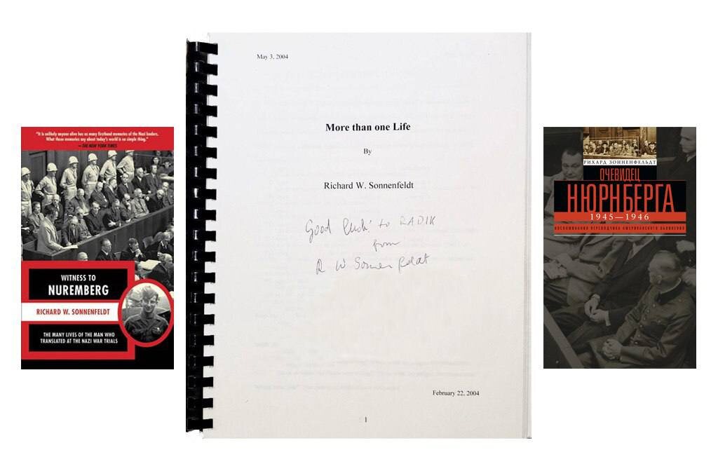 Обложка рукописи Ричарда Зонненфельдта, подаренная Радику Кудоярову в 2004 году