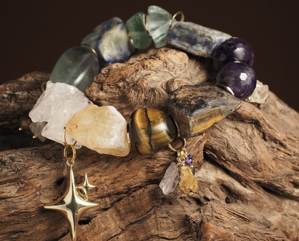 Цитрин/тигровый глаз/аметист/флюорит