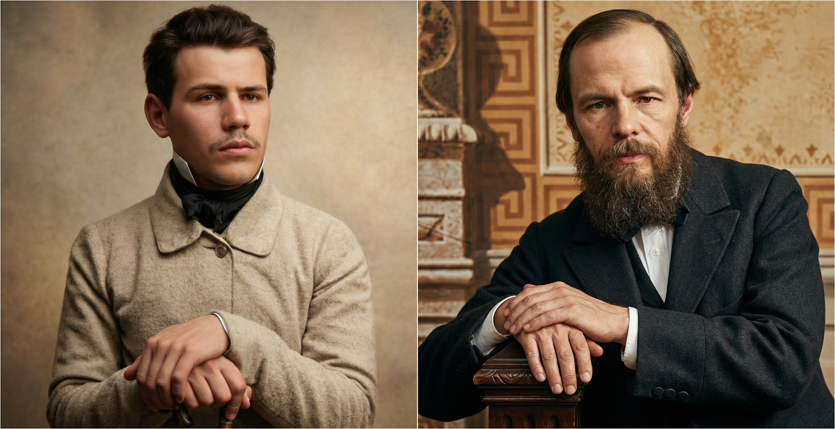 Толстой и Достоевский в молодые годы