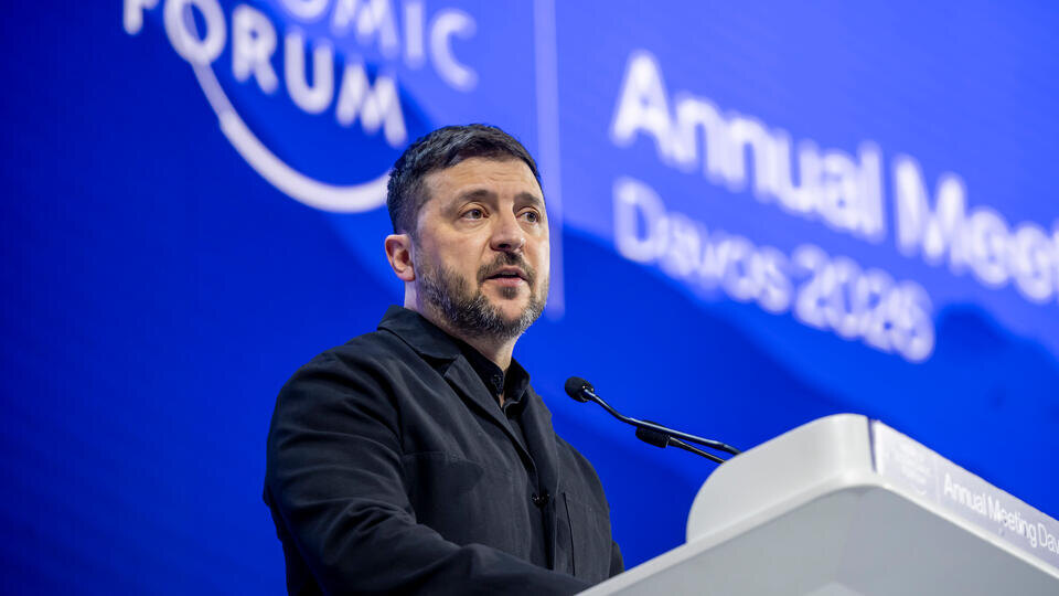     В Европе сочли речь Зеленского в Давосе оскорблением ЕС GIAN EHRENZELLER/EPA/TASS