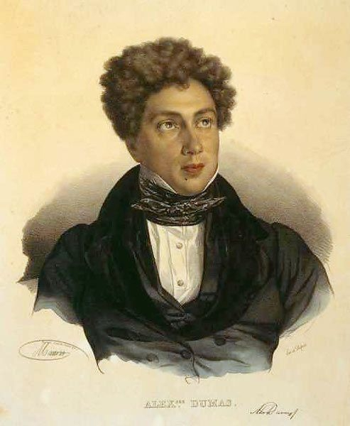А. Морен. Портрет Александра Дюма. 1842.