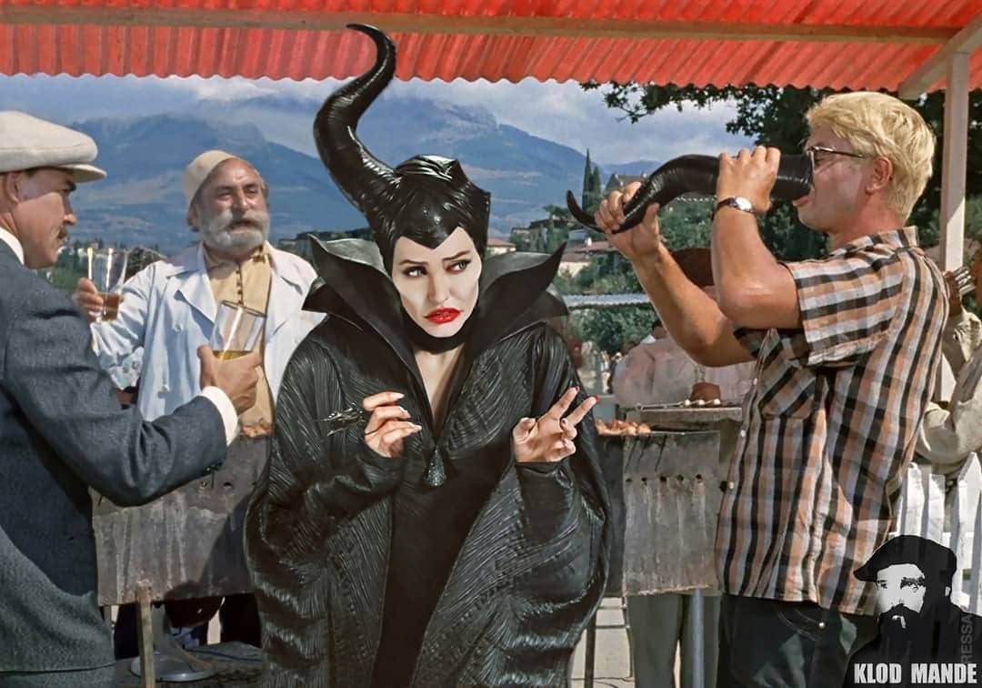 КОЛЛАЖ ОТ КЛОДА М@НДЕ / Klod Mande ПО МОТИВАМ КИНОКОМЕДИИ " КАВКАЗСКАЯ ПЛЕННИЦА " и  " МАЛЕФИСЕНТА "