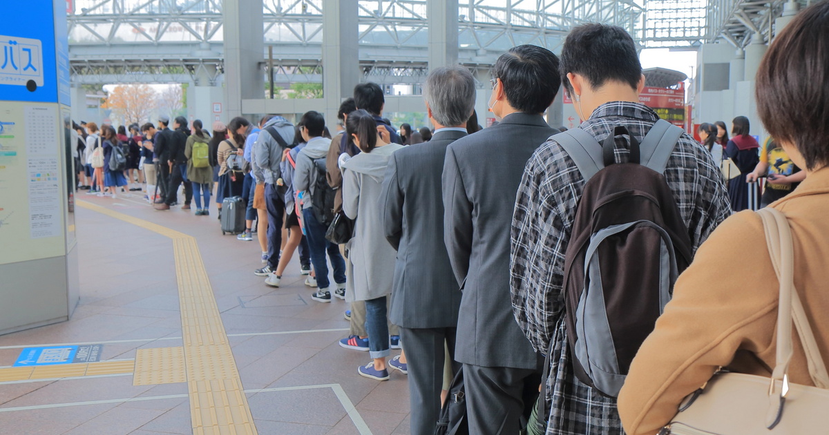 Очередь в Японии